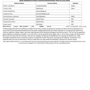New England Erosion Control/Restoration Mix for Dry Sites